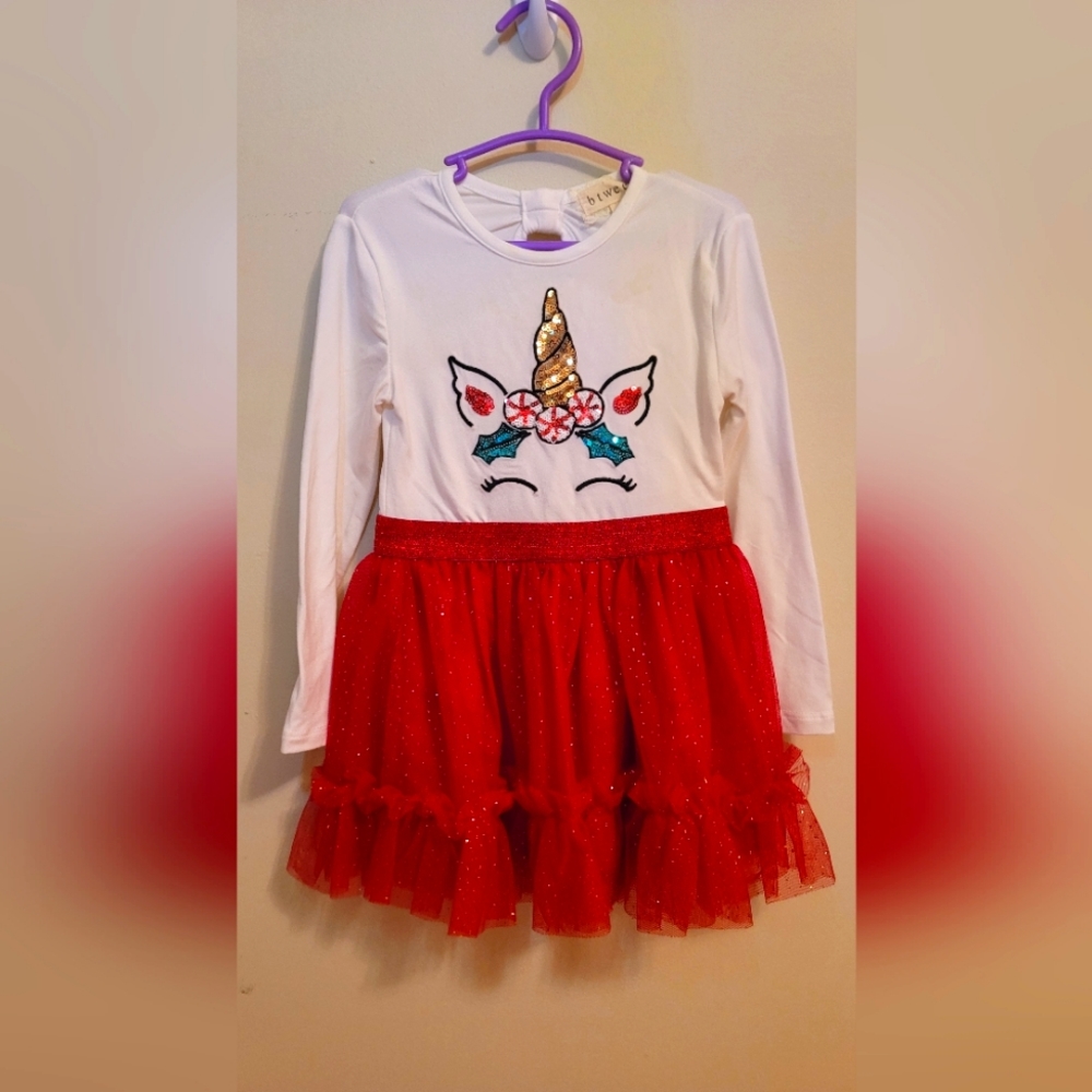 Girls 2T Christmas unicorn dress